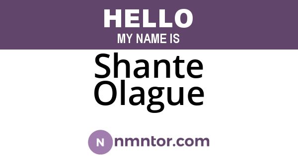 Shante Olague