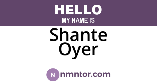 Shante Oyer