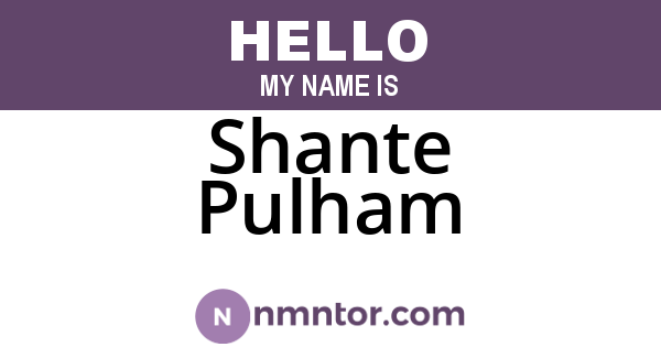 Shante Pulham