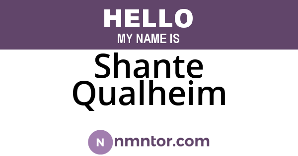 Shante Qualheim