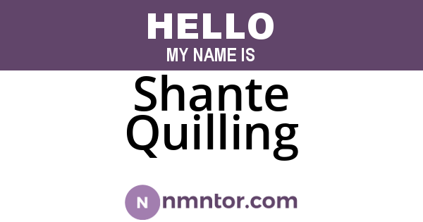 Shante Quilling