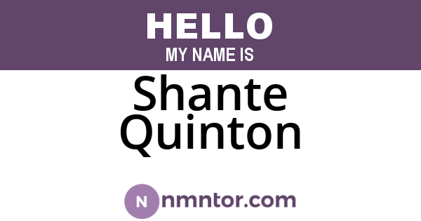 Shante Quinton
