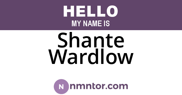Shante Wardlow