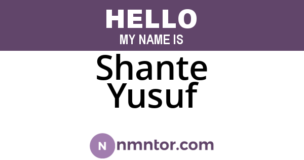 Shante Yusuf