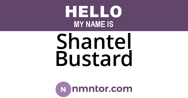 Shantel Bustard