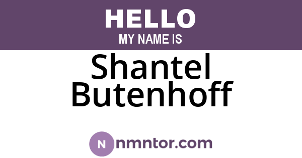 Shantel Butenhoff