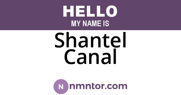 Shantel Canal