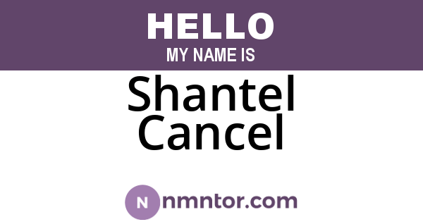 Shantel Cancel