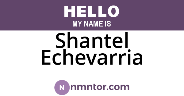 Shantel Echevarria