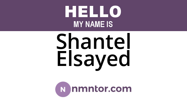 Shantel Elsayed