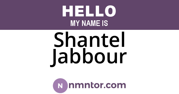 Shantel Jabbour