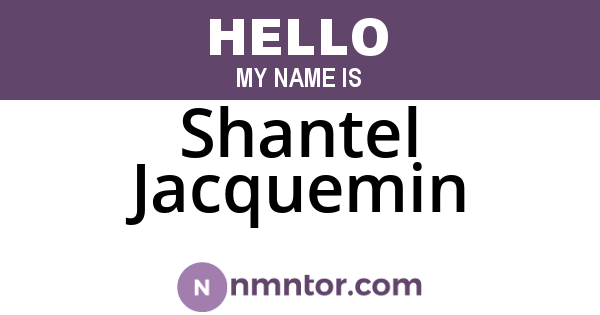 Shantel Jacquemin
