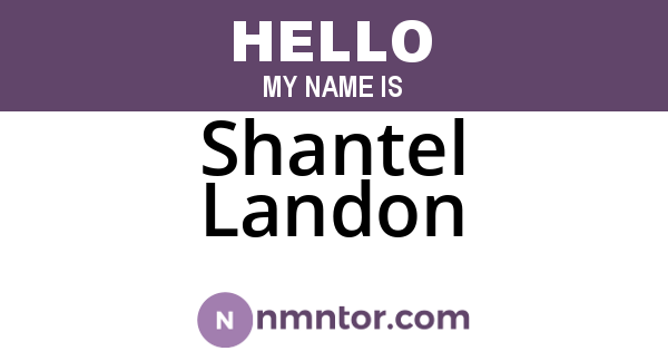 Shantel Landon