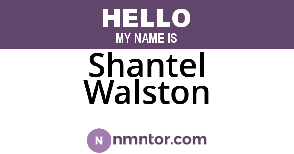 Shantel Walston