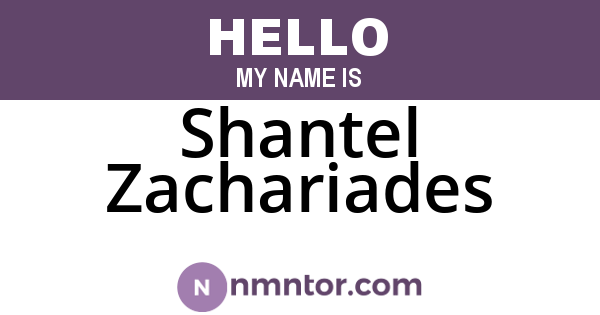 Shantel Zachariades