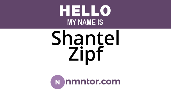 Shantel Zipf