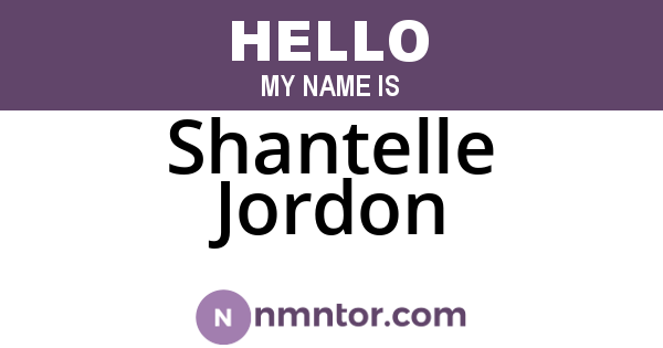 Shantelle Jordon