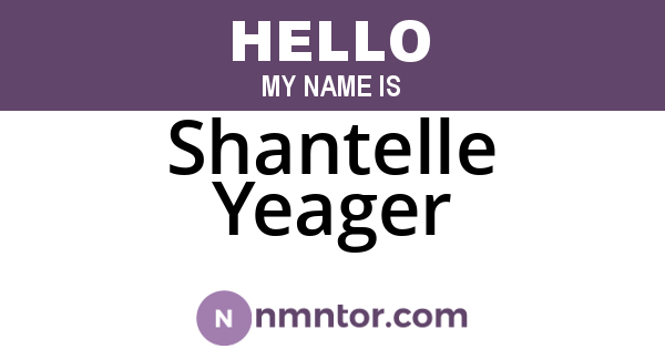 Shantelle Yeager
