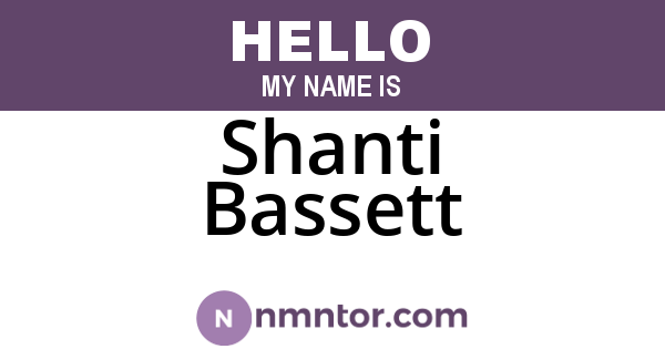 Shanti Bassett