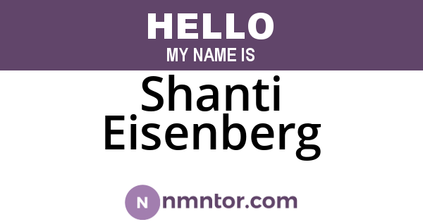 Shanti Eisenberg