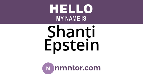 Shanti Epstein
