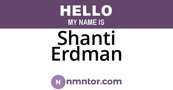 Shanti Erdman