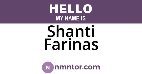 Shanti Farinas