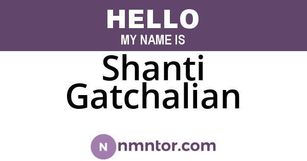 Shanti Gatchalian