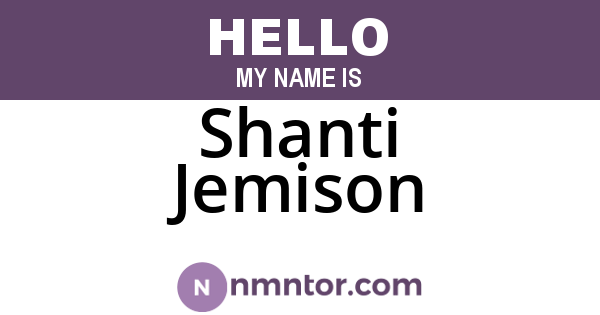 Shanti Jemison