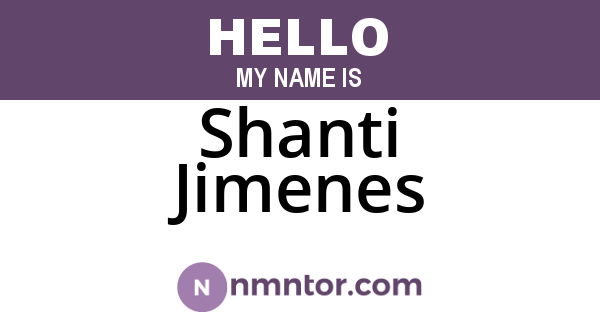 Shanti Jimenes