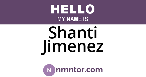 Shanti Jimenez