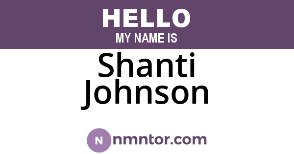 Shanti Johnson
