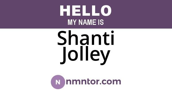 Shanti Jolley
