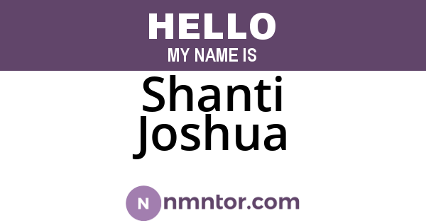 Shanti Joshua