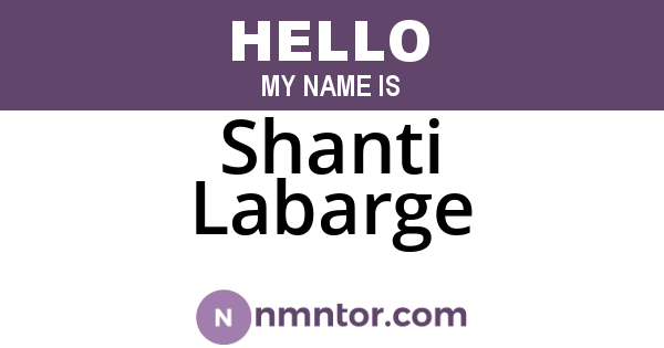 Shanti Labarge