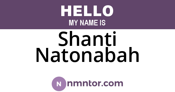 Shanti Natonabah