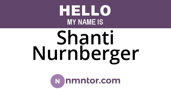 Shanti Nurnberger