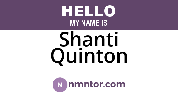Shanti Quinton