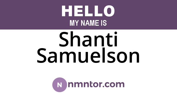Shanti Samuelson