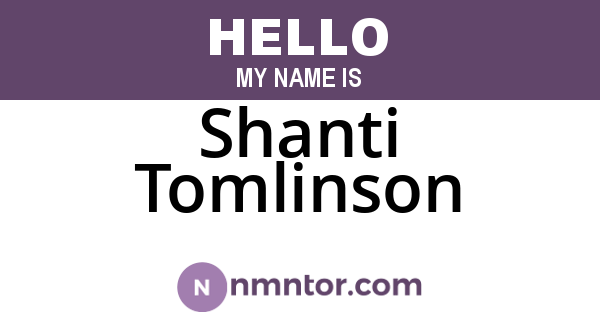Shanti Tomlinson
