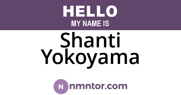 Shanti Yokoyama