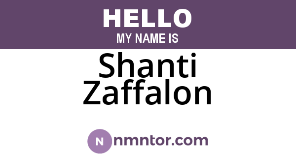 Shanti Zaffalon