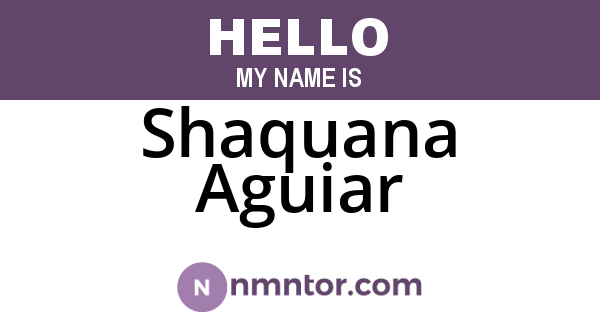 Shaquana Aguiar
