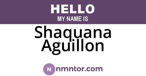 Shaquana Aguillon