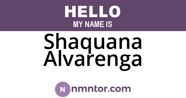 Shaquana Alvarenga