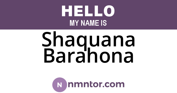 Shaquana Barahona