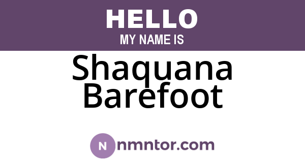Shaquana Barefoot