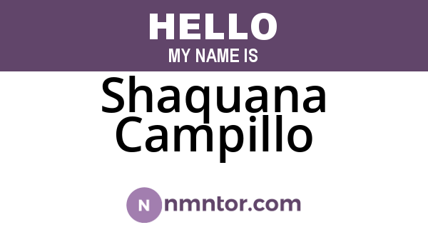 Shaquana Campillo