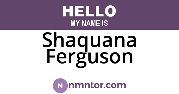 Shaquana Ferguson
