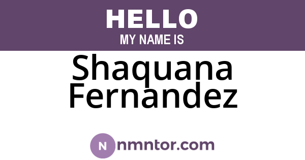 Shaquana Fernandez
